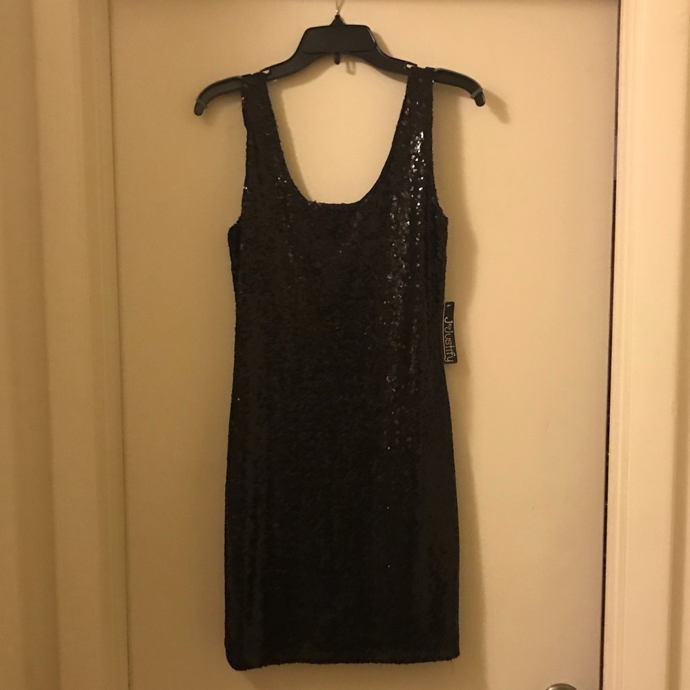 Black Sequins Dress